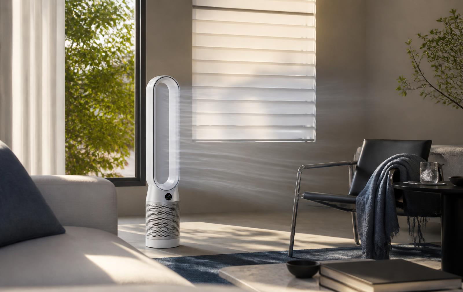 Intérieur frais avec volets fermés et flux d'air